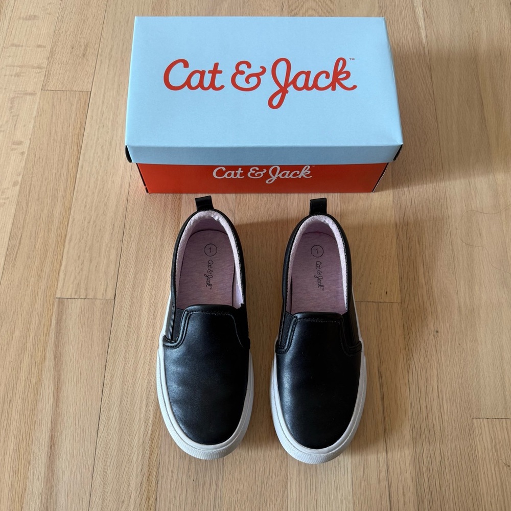Cat & Jack Black Slip-On Hailey Sneakers